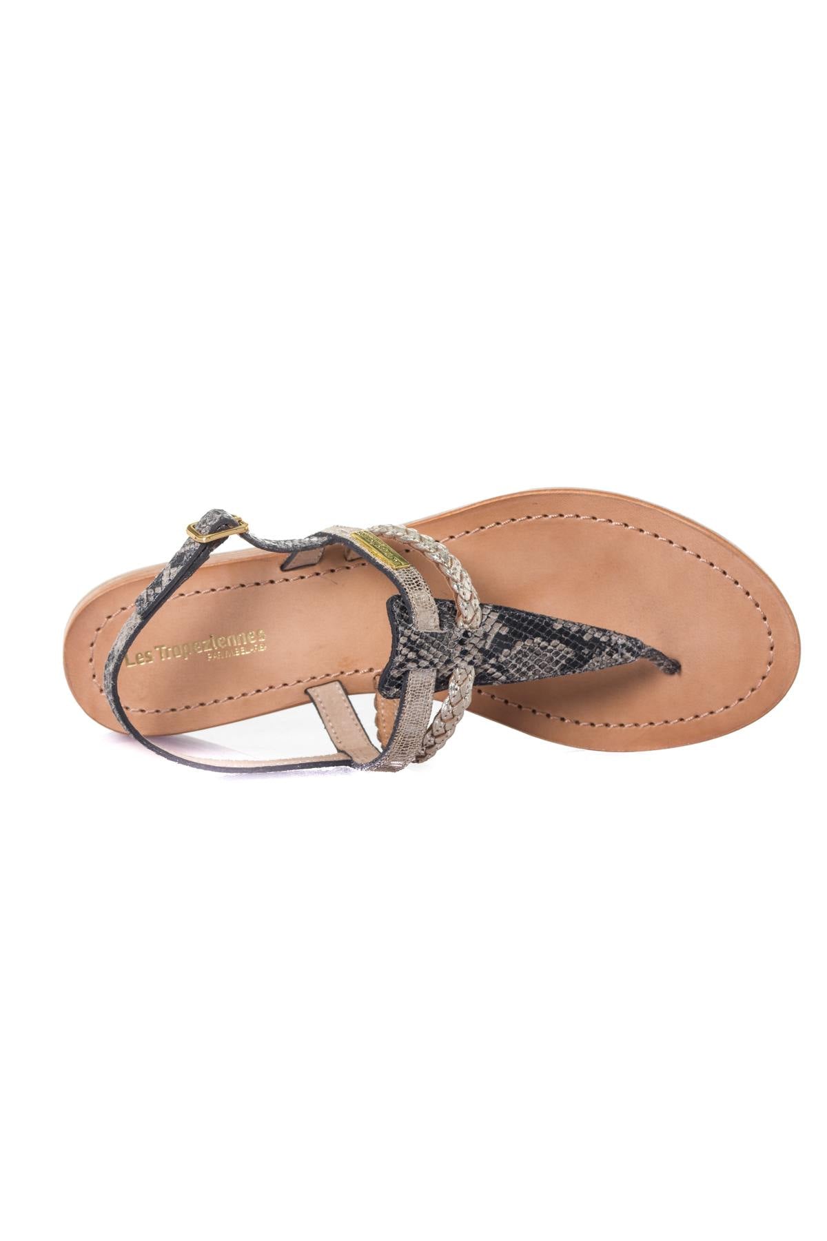 Gold women's summer shoes - Image n°3