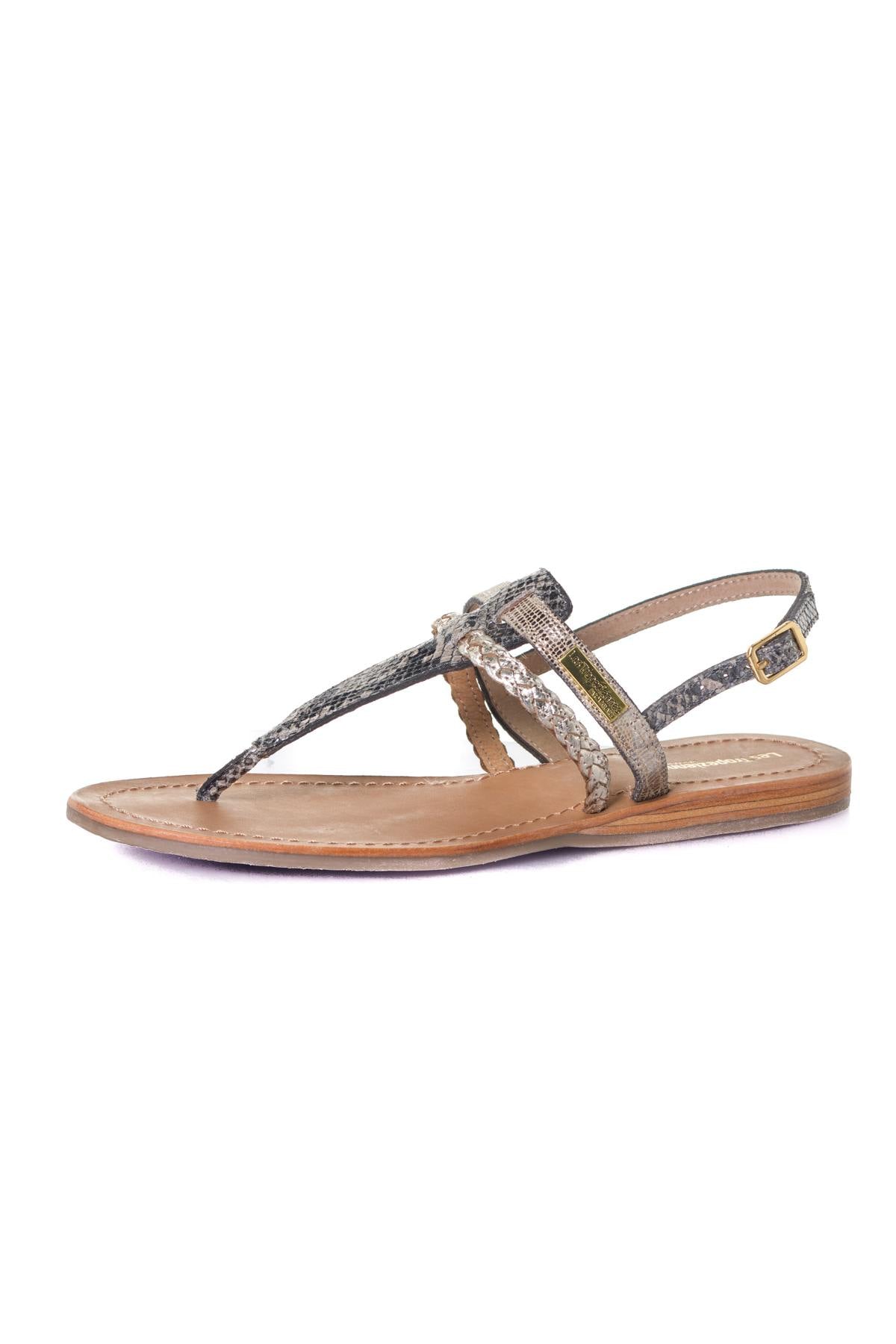 Gold women's summer shoes - Image n°6