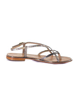 Bronze beige women's sandals - Image n°2