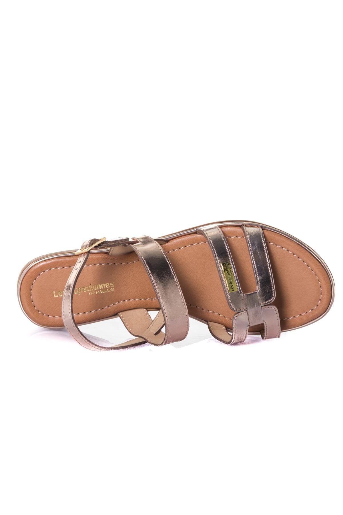 Women's rose gold summer sandals - Image n°3