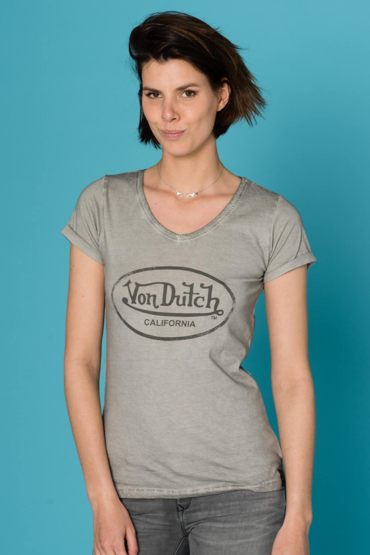 Von Dutch gray t-shirt - Image n°1
