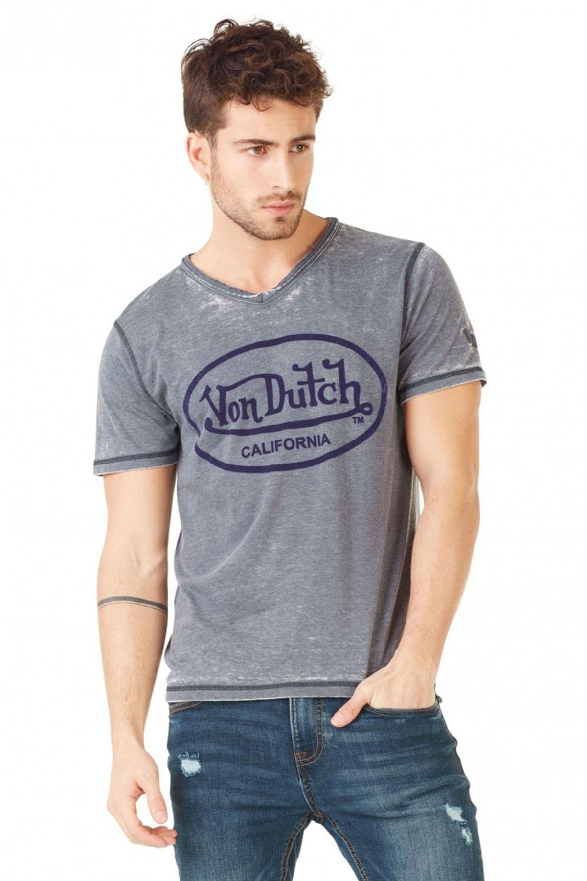 Blue short-sleeved t-shirt - Image n°1