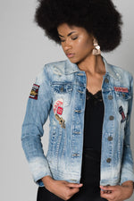  Denim jacket with patches - Image n°1