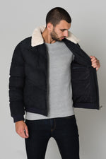  Navy blue leather jacket - Image n°5
