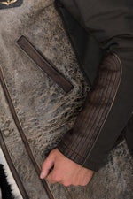 Sheepskin and textile parka - Image n°8