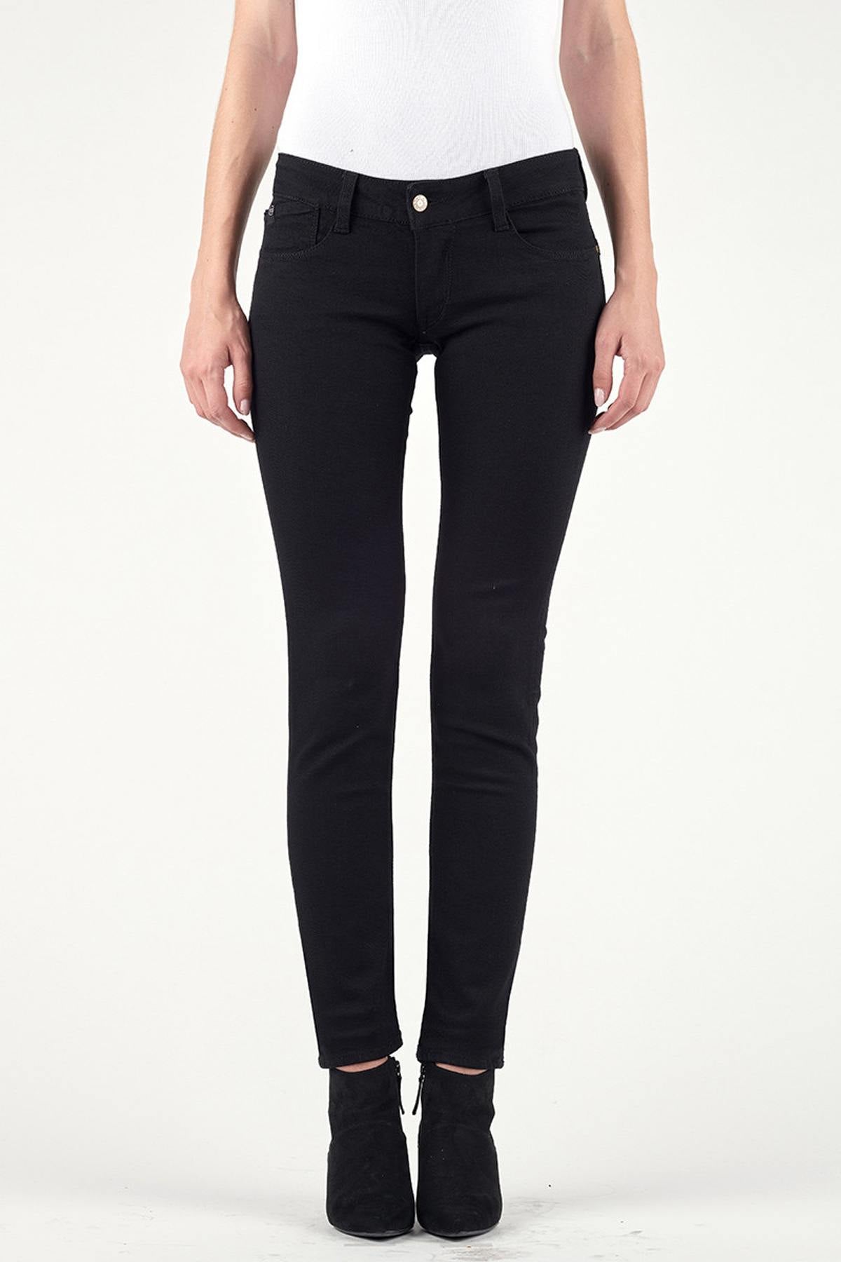 Black slim pulp effect jeans - Image n°1