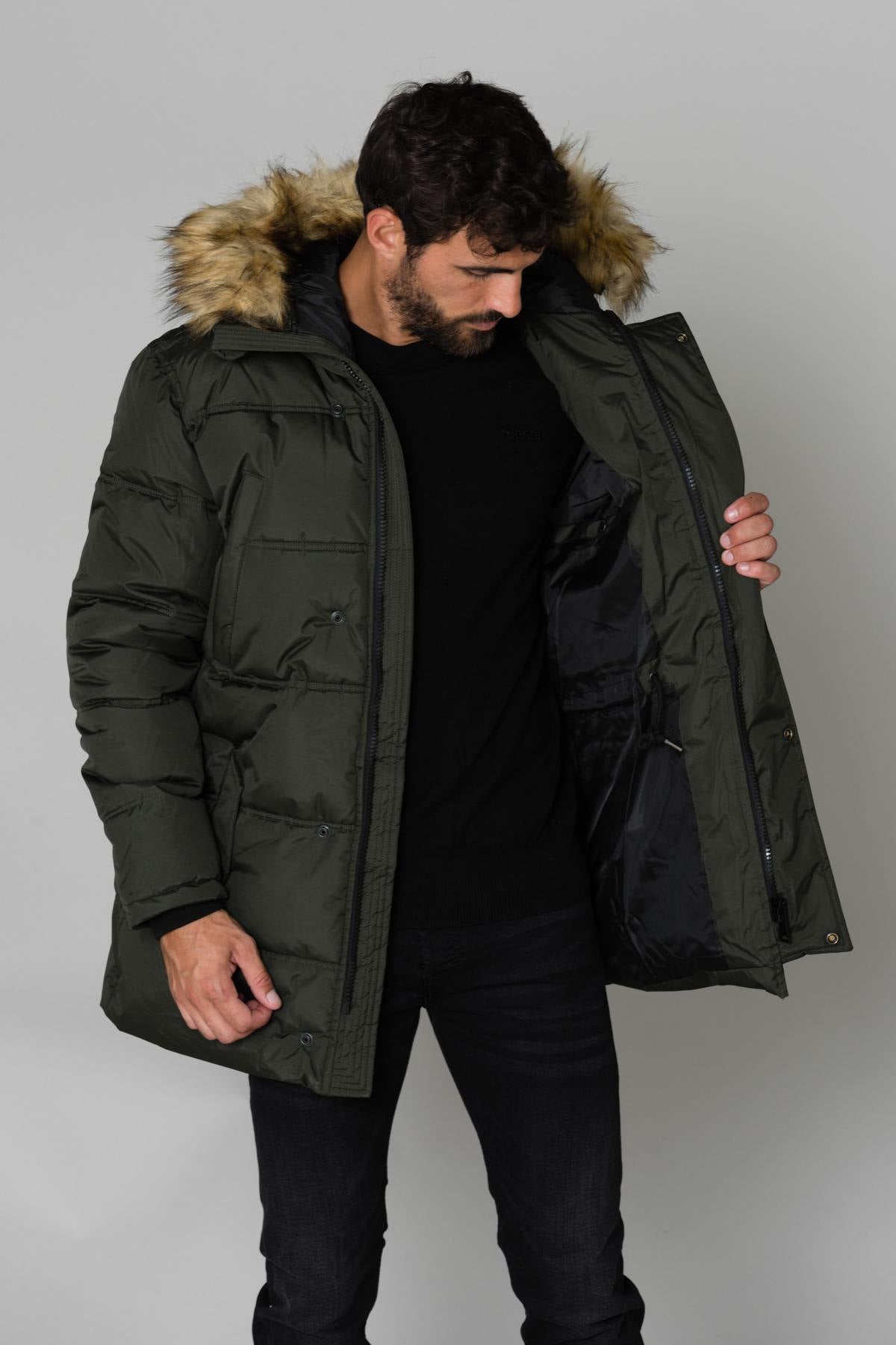  Mid-length jacket with hood - Image n°4