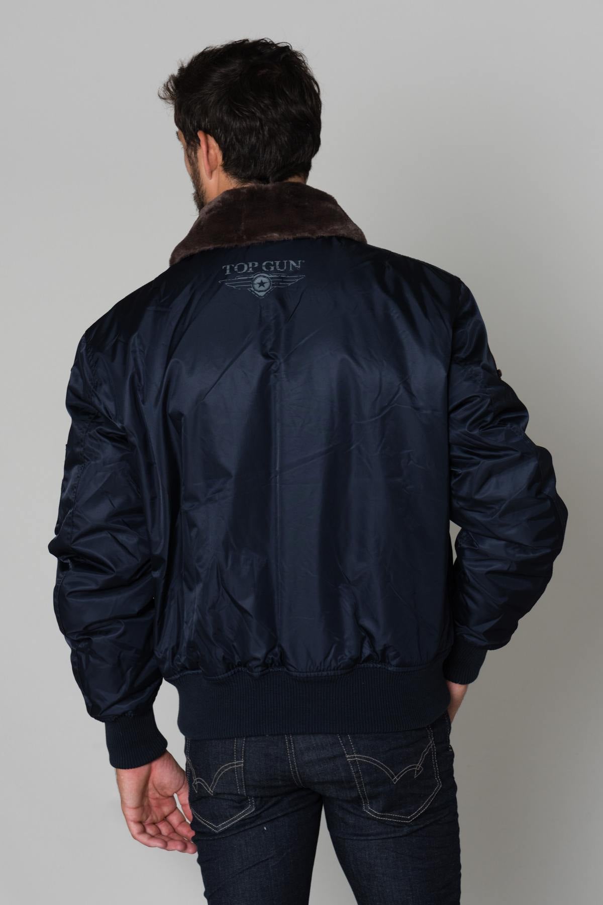 Navy blue jacket with patches - Image n°4