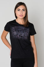 Black round neck T-shirt - Image n°1