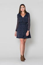 Blue floral print dress - Image n°2