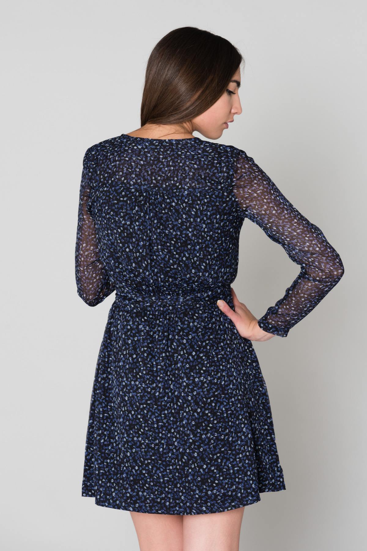 Blue floral print dress - Image n°3