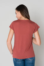 Red short-sleeved T-shirt - Image n°3