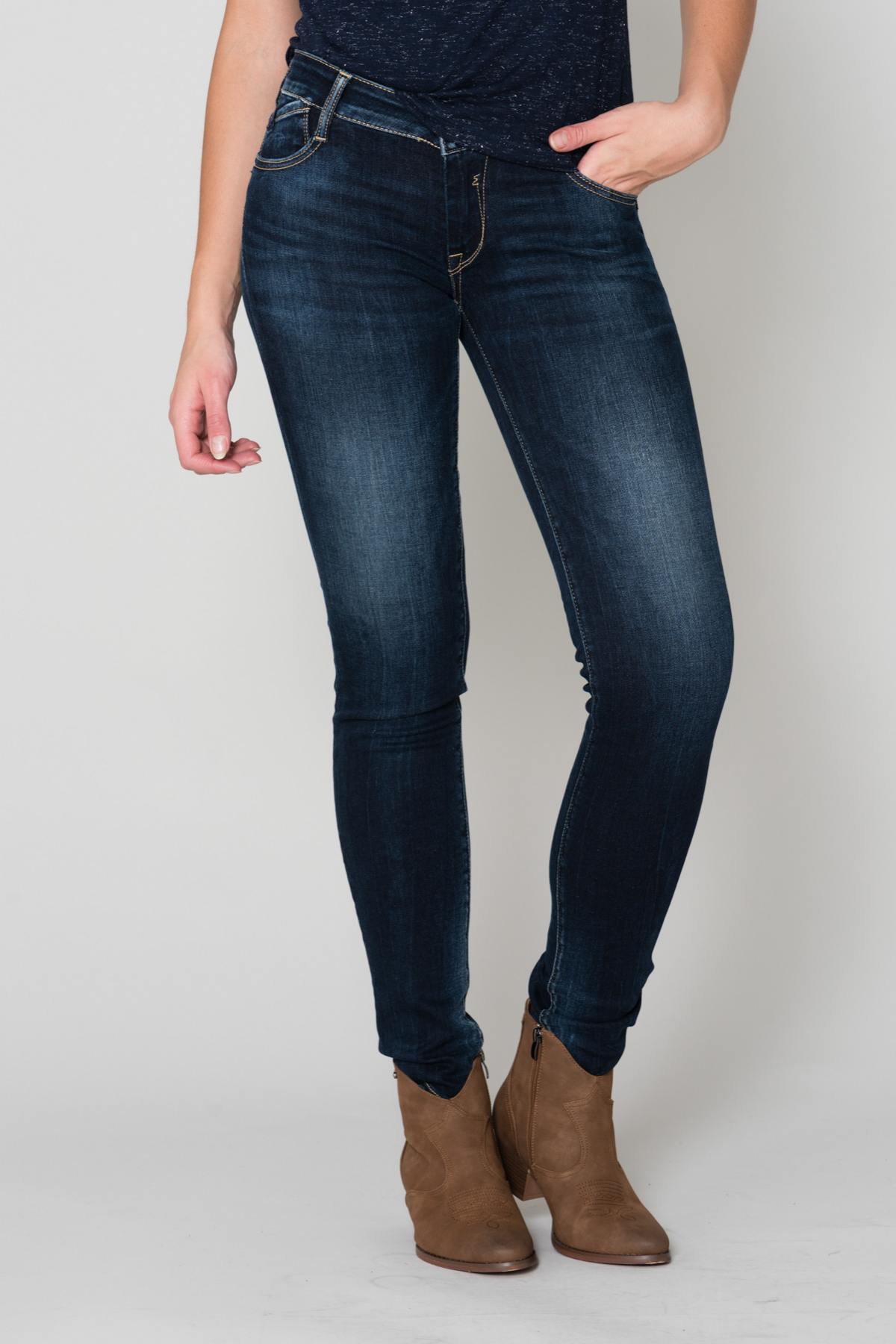 Slim raw blue jeans - Image n°7