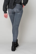 Slim gray 7/8 jeans - Image n°2