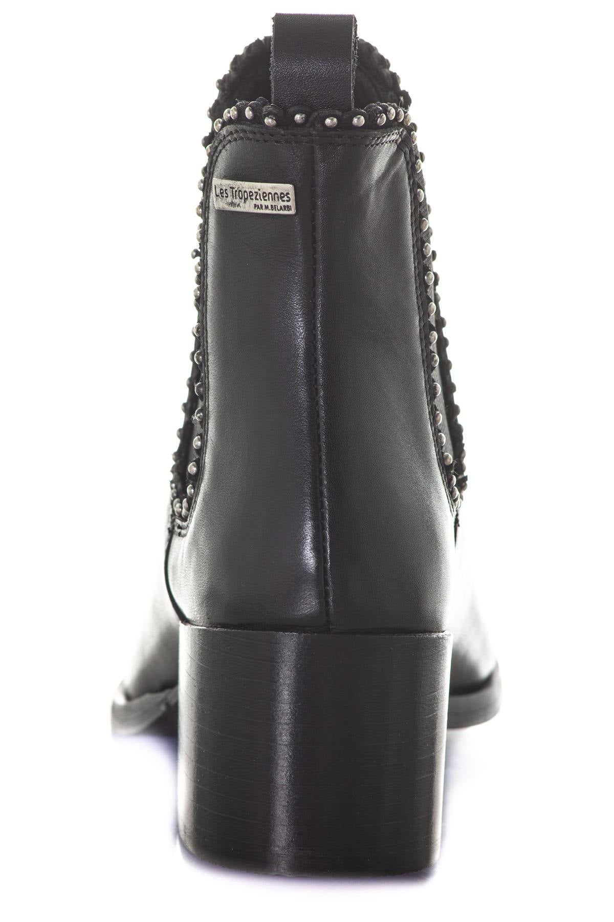 Leather boots with heel - Image n°6