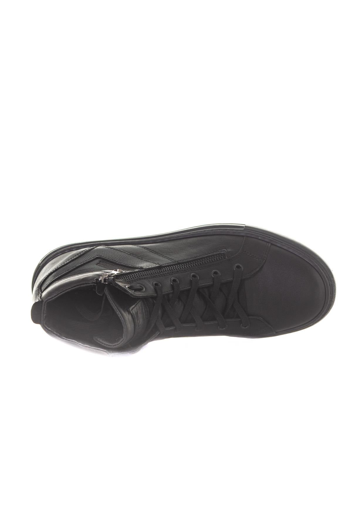 High-top leather sneakers - Image n°3