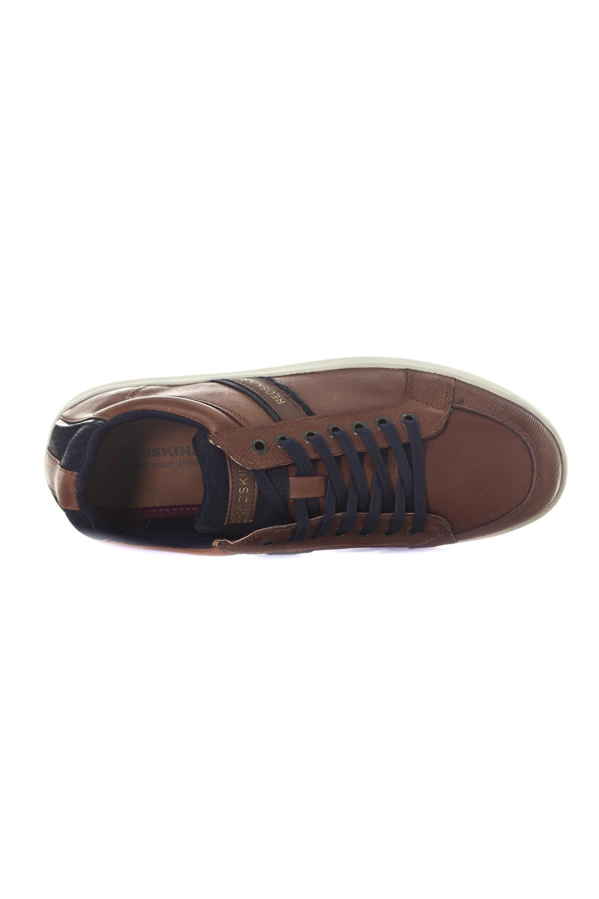 Men's brandy and navy shoes - Image n°3
