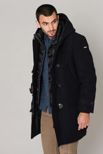 Long black wool coat - Image n°3