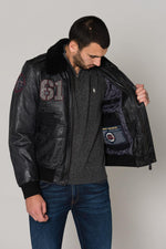 Dark gray aviator with patches - Image n°6