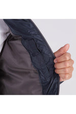  Men's fitted navy blue down jacket - Image n°6