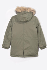 Boy's army parka with hood - Image n°3