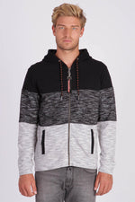 Black and gray vest with hood - Image n°1