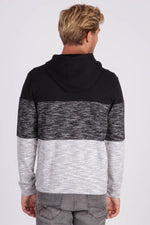 Black and gray vest with hood - Image n°3