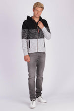 Black and gray vest with hood - Image n°2