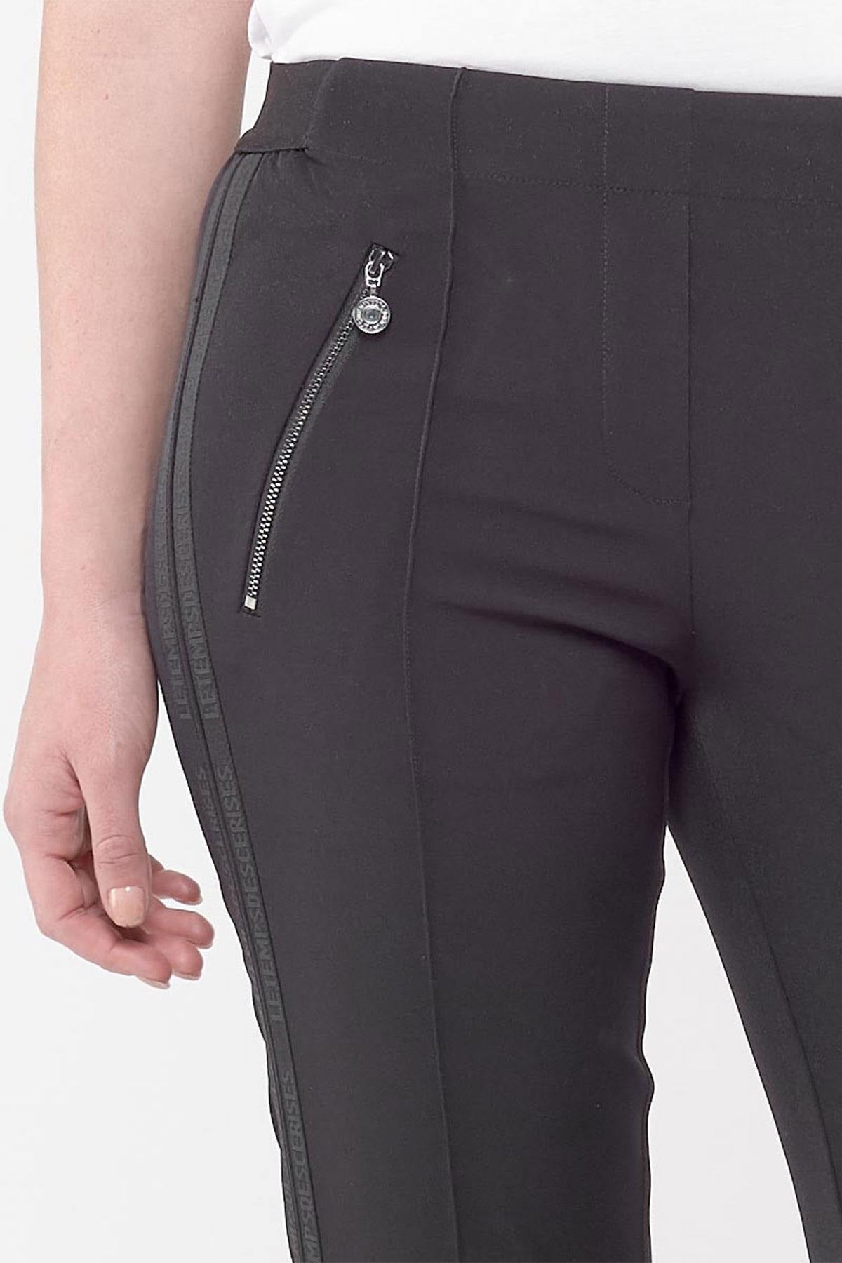 Women's black polyester pants - Image n°3