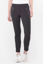 Women's black polyester pants - Image n°1