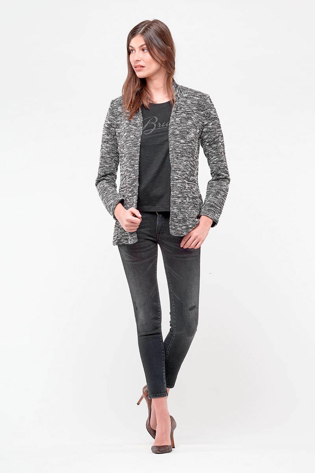 Women's cotton polyester jacket - Image n°2