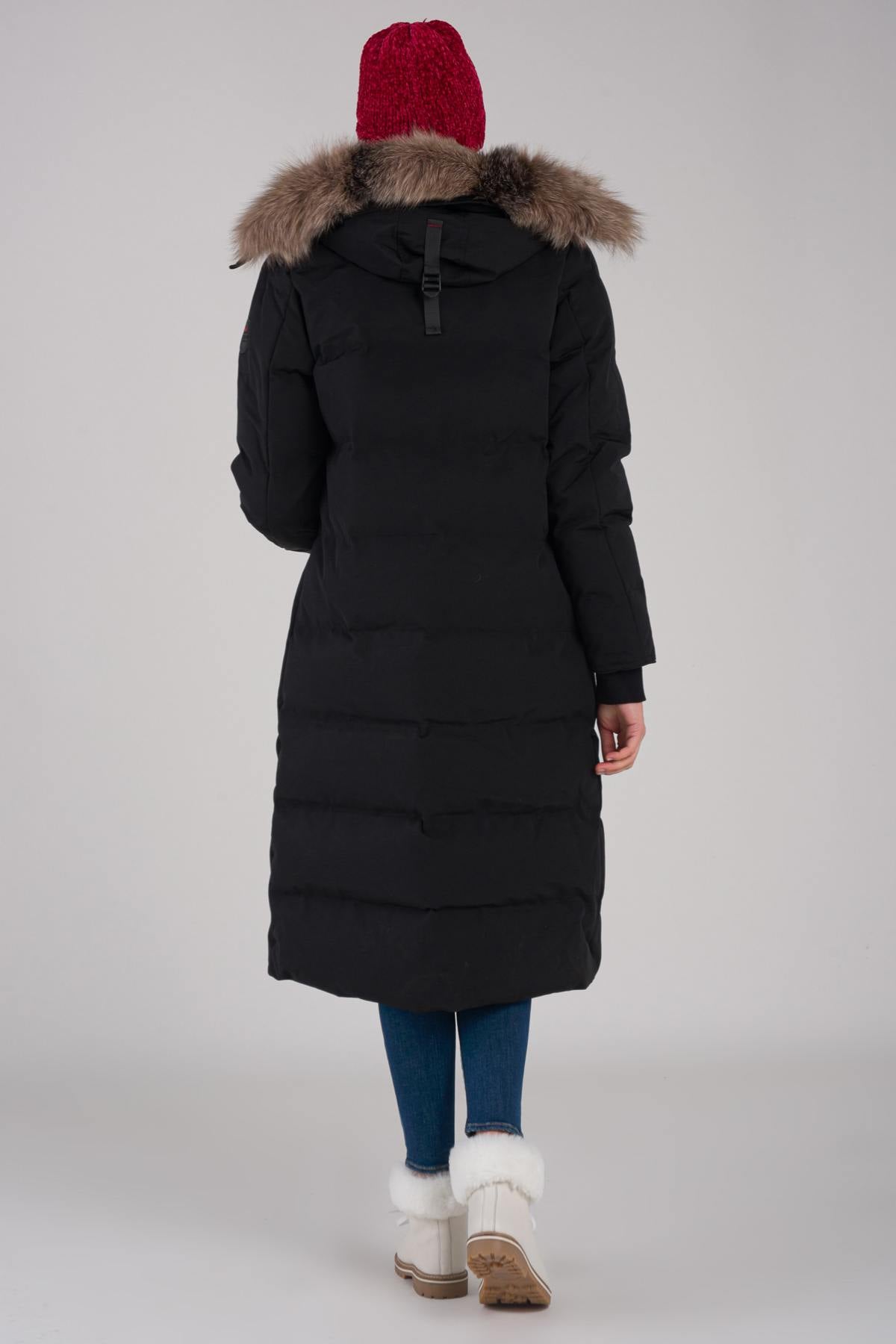 Women's long black jacket - Image n°3
