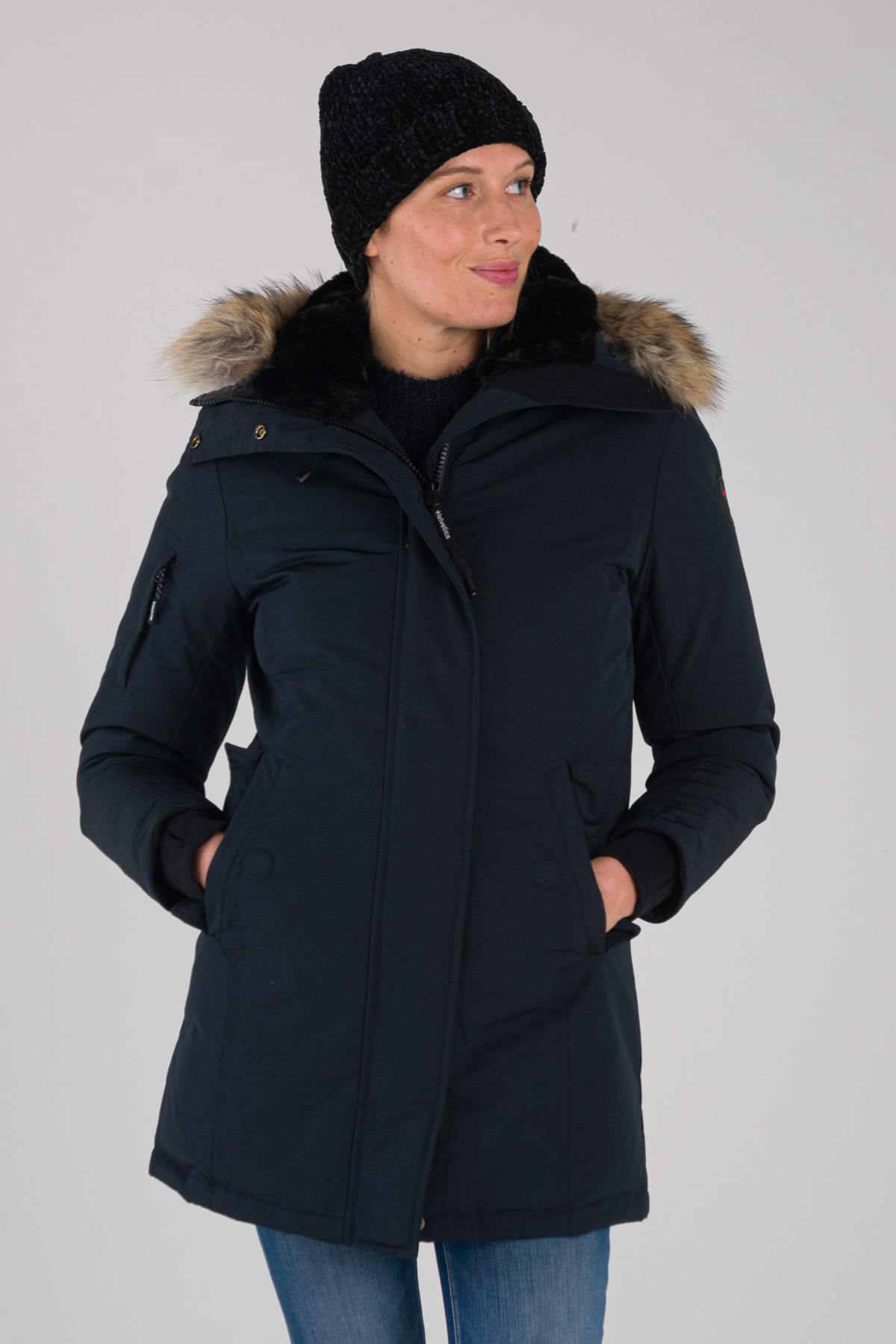 Women's parka with hood - Image n°1