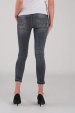 Gray jeans with fanc edges - Image n°4