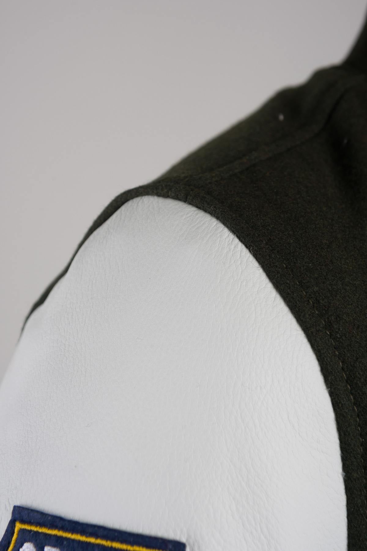 Khaki and white American teddy jacket - Image n°12