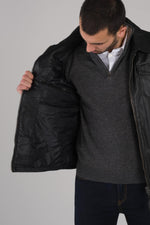 Classic black shirt collar jacket - Image n°6