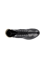 Leather and textile high top shoes - Image n°3