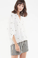 Off-white star embroidered blouse - Image n°1