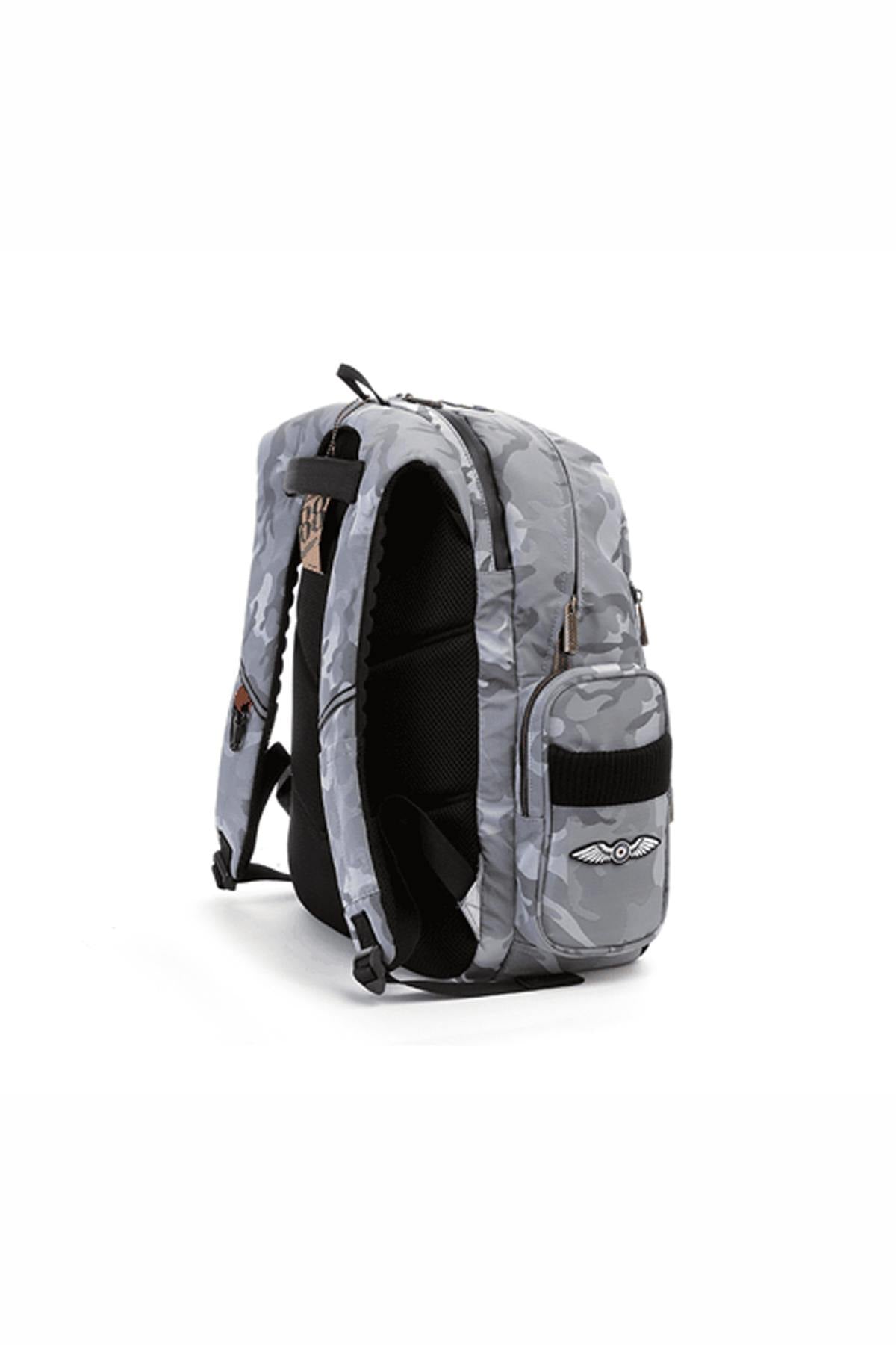 Gray camouflage aviation backpack - Image n°4