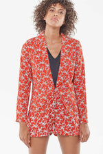 Japanese flower pattern blazer jacket - Image n°1