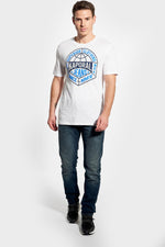 Men's white round-neck t-shirt - Image n°2