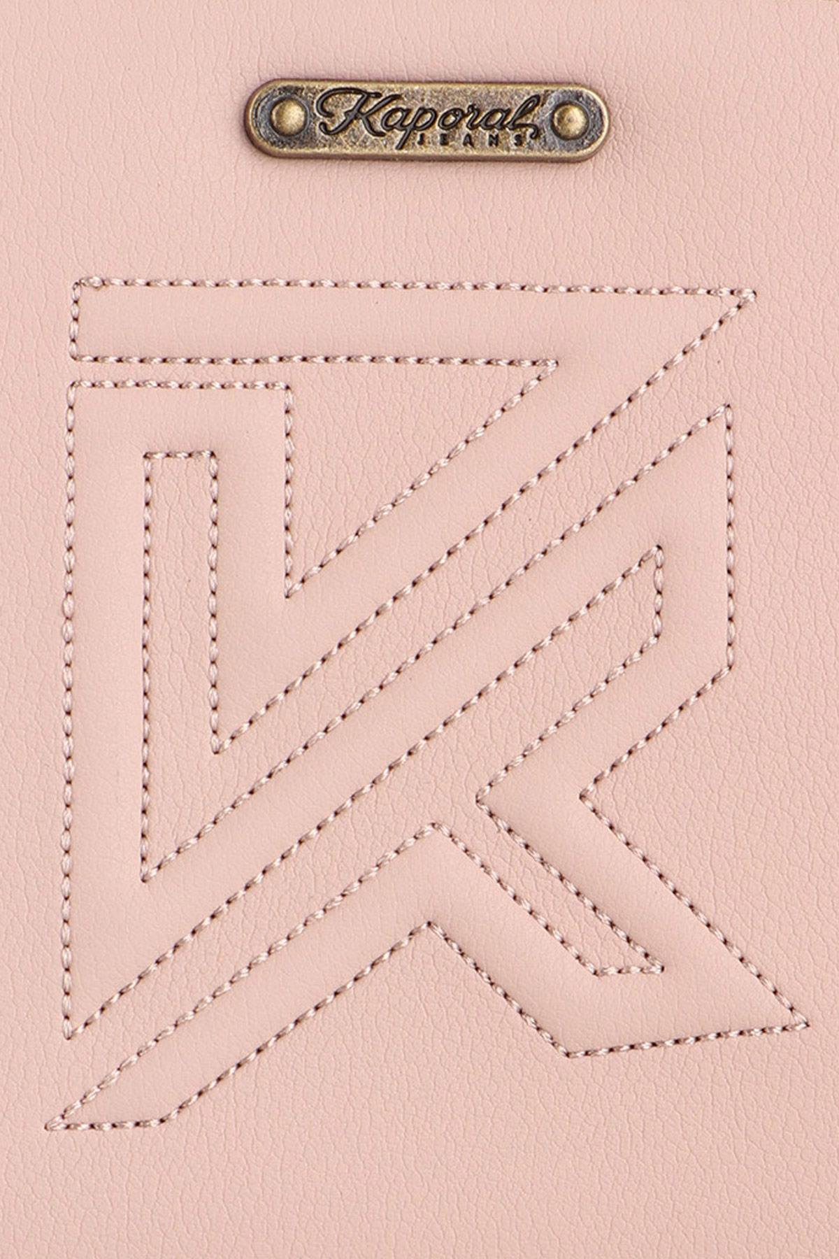 Women's pink quilted wallet with pompom - Image n°6