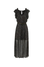 Long and flowing khaki dress - Image n°6