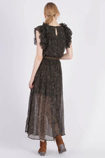 Long and flowing khaki dress - Image n°2