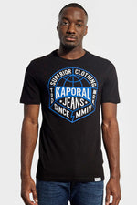 Men's black printed t-shirt - Image n°1