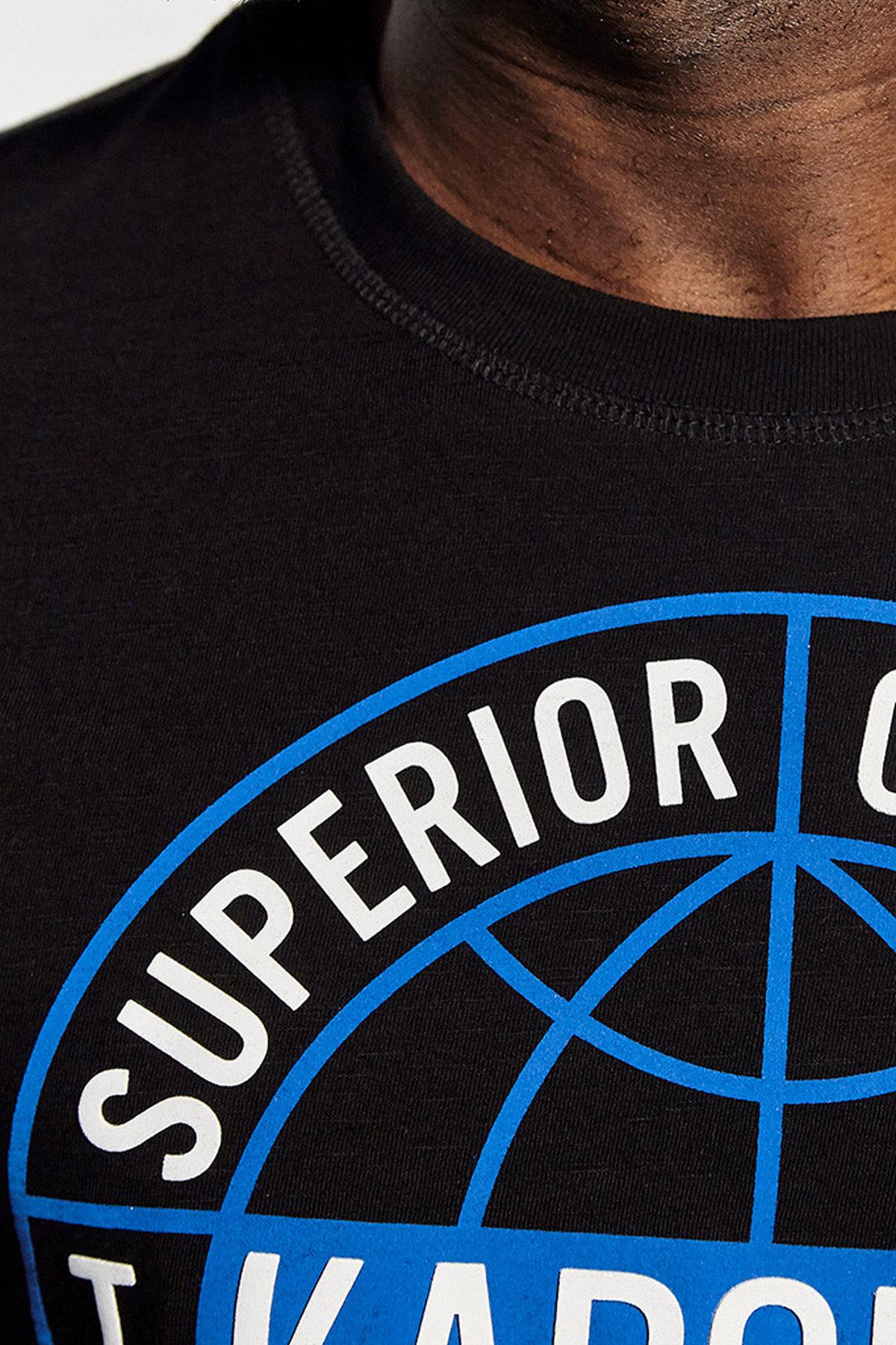 Men's black printed t-shirt - Image n°2