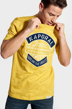 Mustard yellow printed T-shirt - Image n°1