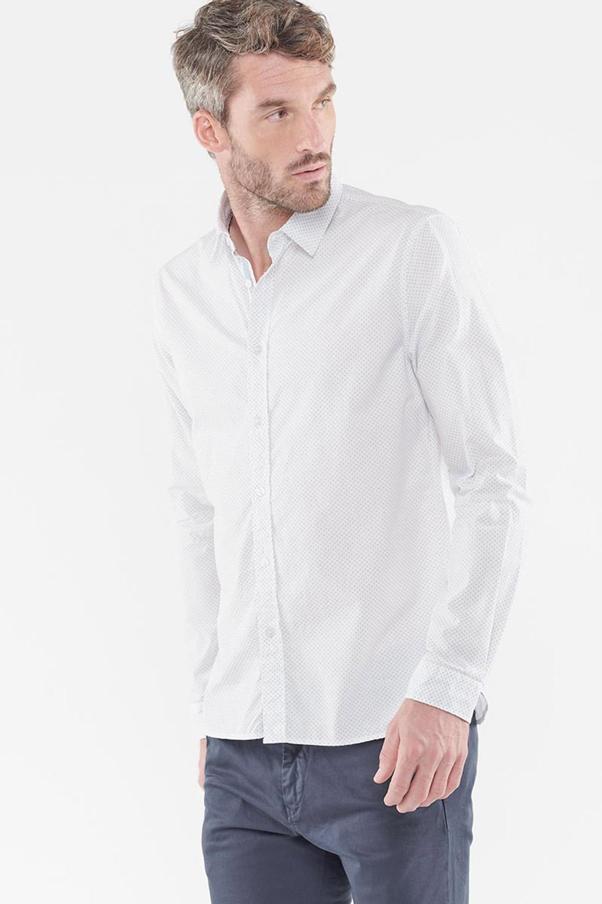 White simple pattern shirt - Image n°1