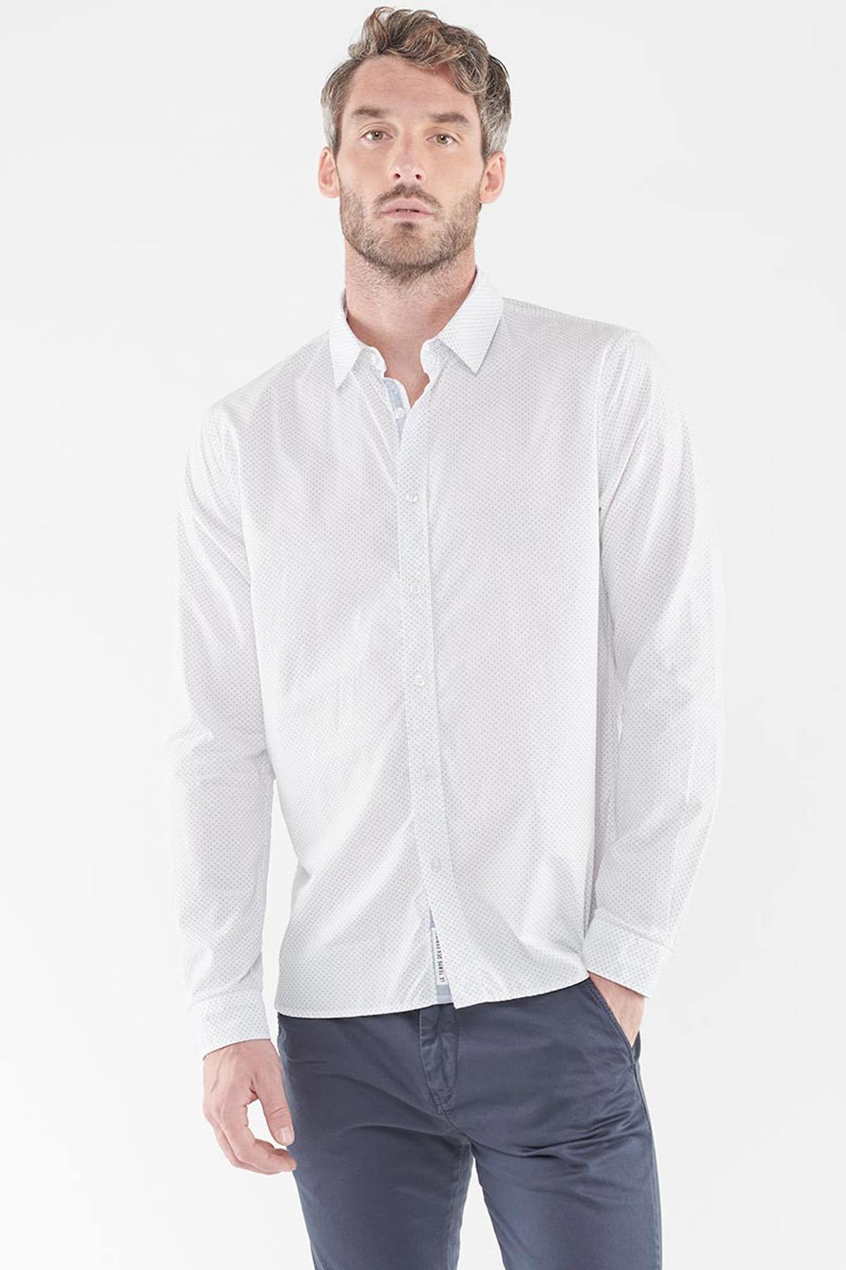 White simple pattern shirt - Image n°4