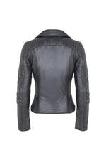Black quilted perfecto for women - Image n°4